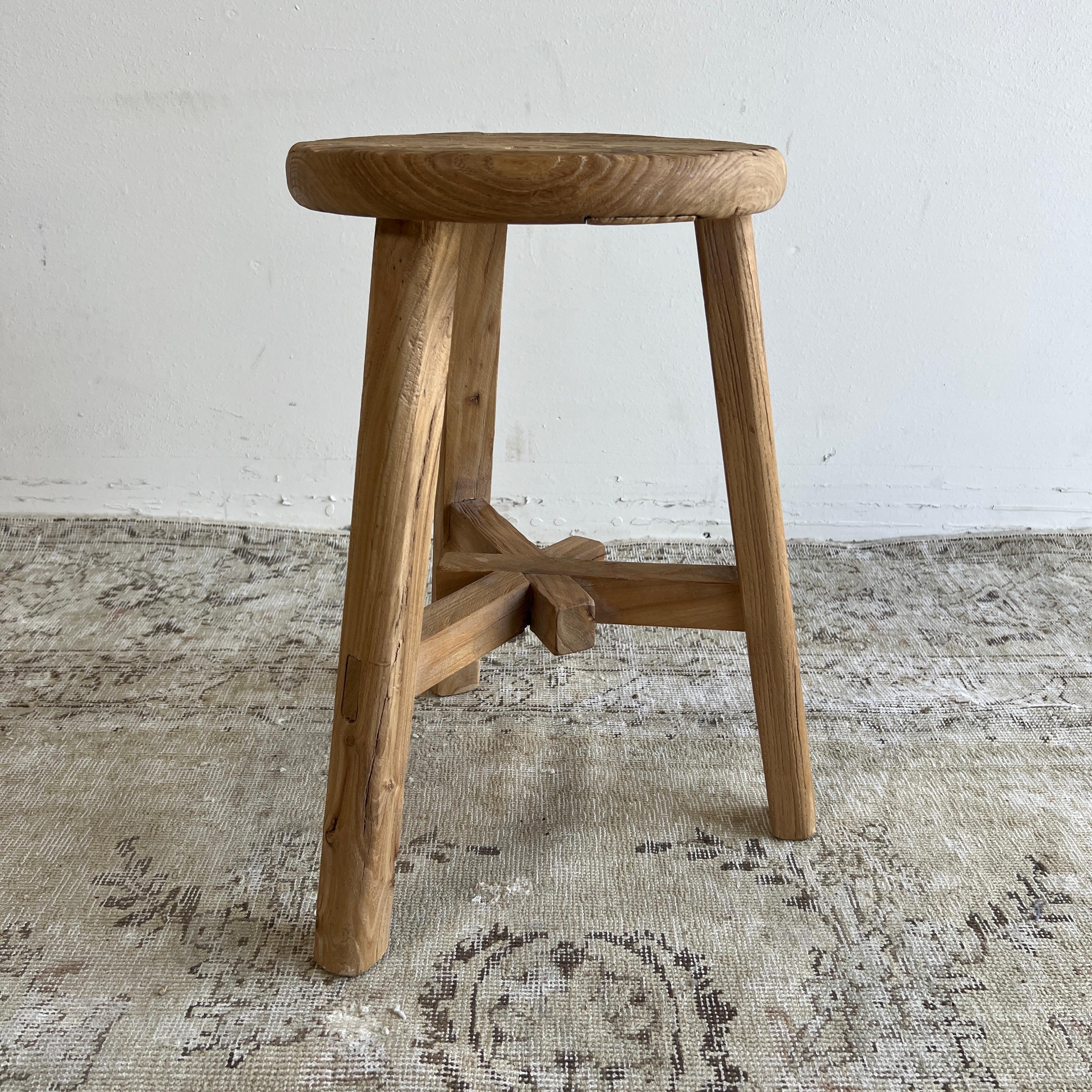 Vintage antique elmwood stool
These are the real vintage antique elmwood stools! Beautiful antique patina, with weathering and age, these are solid and sturdy ready for daily use, use as a table, stool, drink table, they are great for any