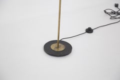 Vintage Round Floor Lamp in Brass