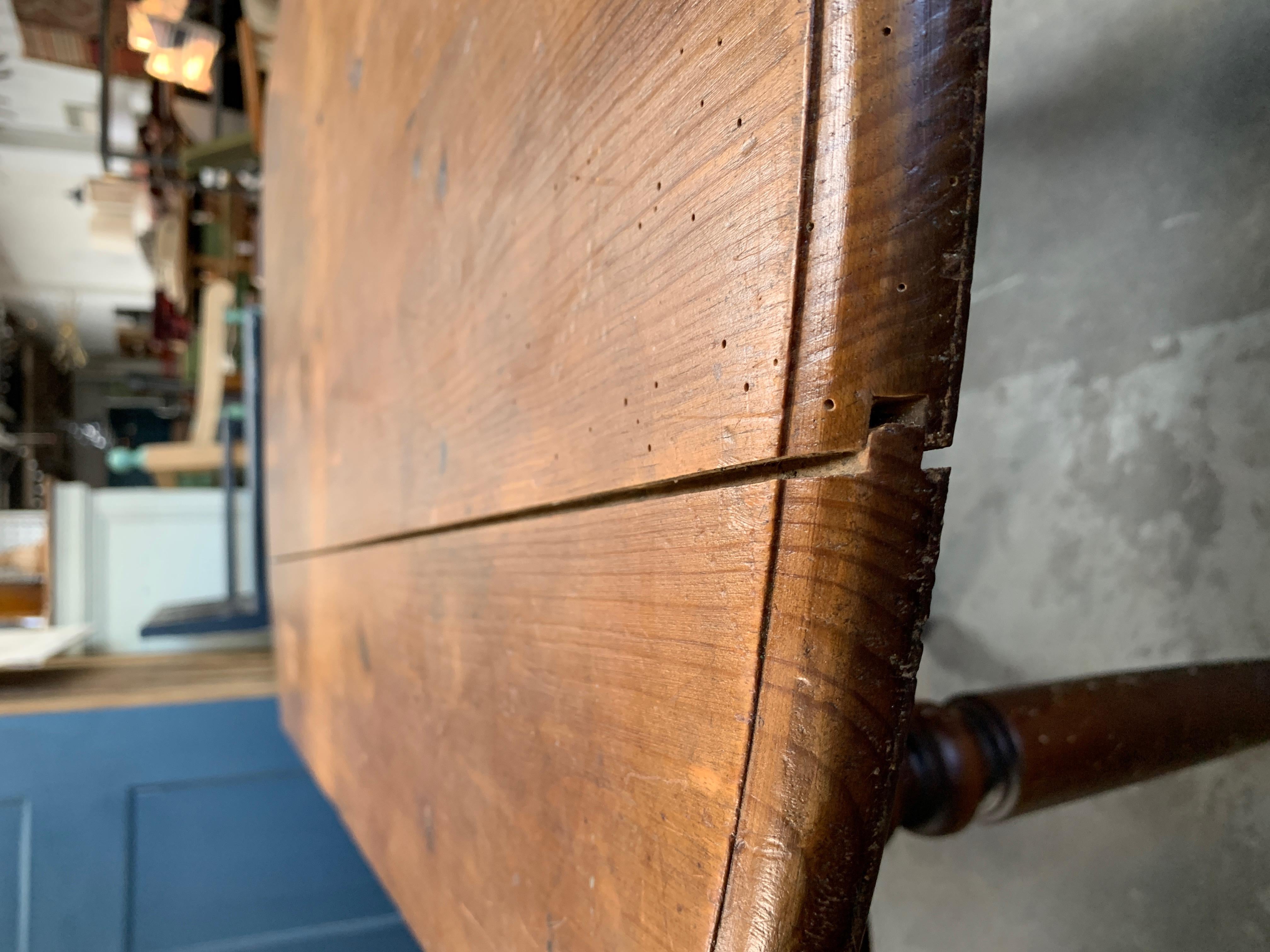 vintage round wood dining table