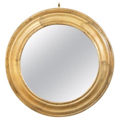 Vintage Round Gilt Italian Mirror