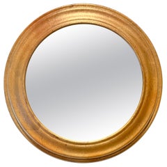 Vintage Round Gilt Italian Mirror