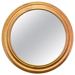 Vintage Round Gilt Italian Mirror