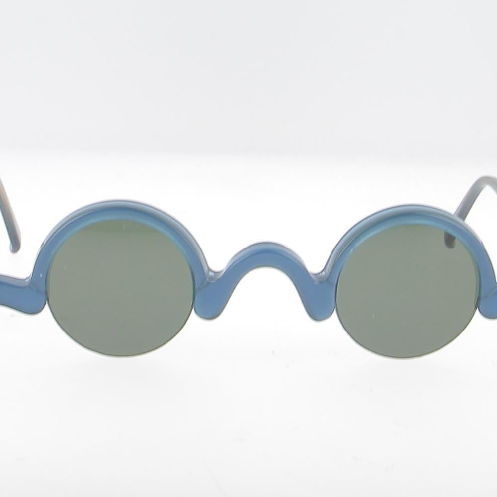 Vintage runde Gläser aus den 90er Jahren - Made in France - Interlude (Grau) im Angebot