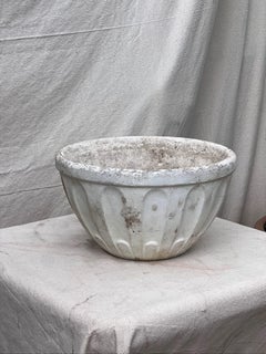 Vintage Round Grandon Fres Planter Pot