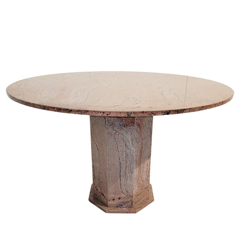 Vintage Round Granite Center Table, 1970s For Sale at 1stDibs