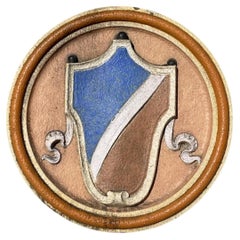 Vintage Round Heraldic Crest Architectural Element