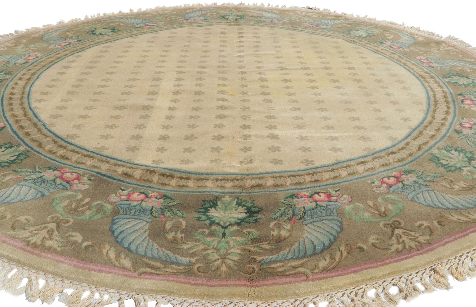 antique round rug