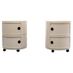 Vintage Round Kartell Componibili Cabinets Anna Castelli Ferrieri 1970s Italy