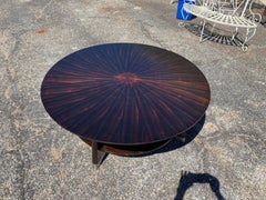 Table basse ronde vintage en acajou de Scott Thomas