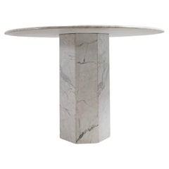 Vintage Round Marble Dining Table, 1970s - Ø11