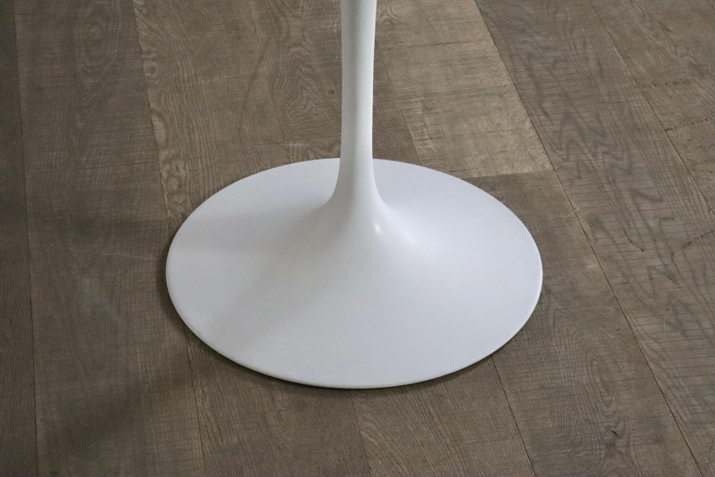 Metal Vintage Round Marble Tulip Dining Table By Eero Saarinen For Knoll, 1970s
