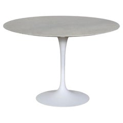 Vintage Round Marble Tulip Dining Table By Eero Saarinen For Knoll, 1970s