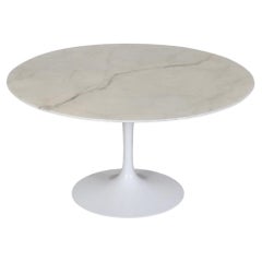 Vintage Round Marble Tulip Dining Table By Eero Saarinen For Knoll, 1970s