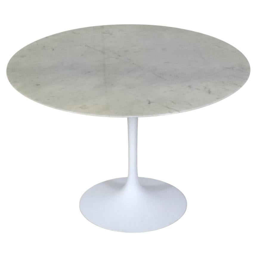 Vintage Round Marble Tulip Dining Table By Eero Saarinen For Knoll, 1970s