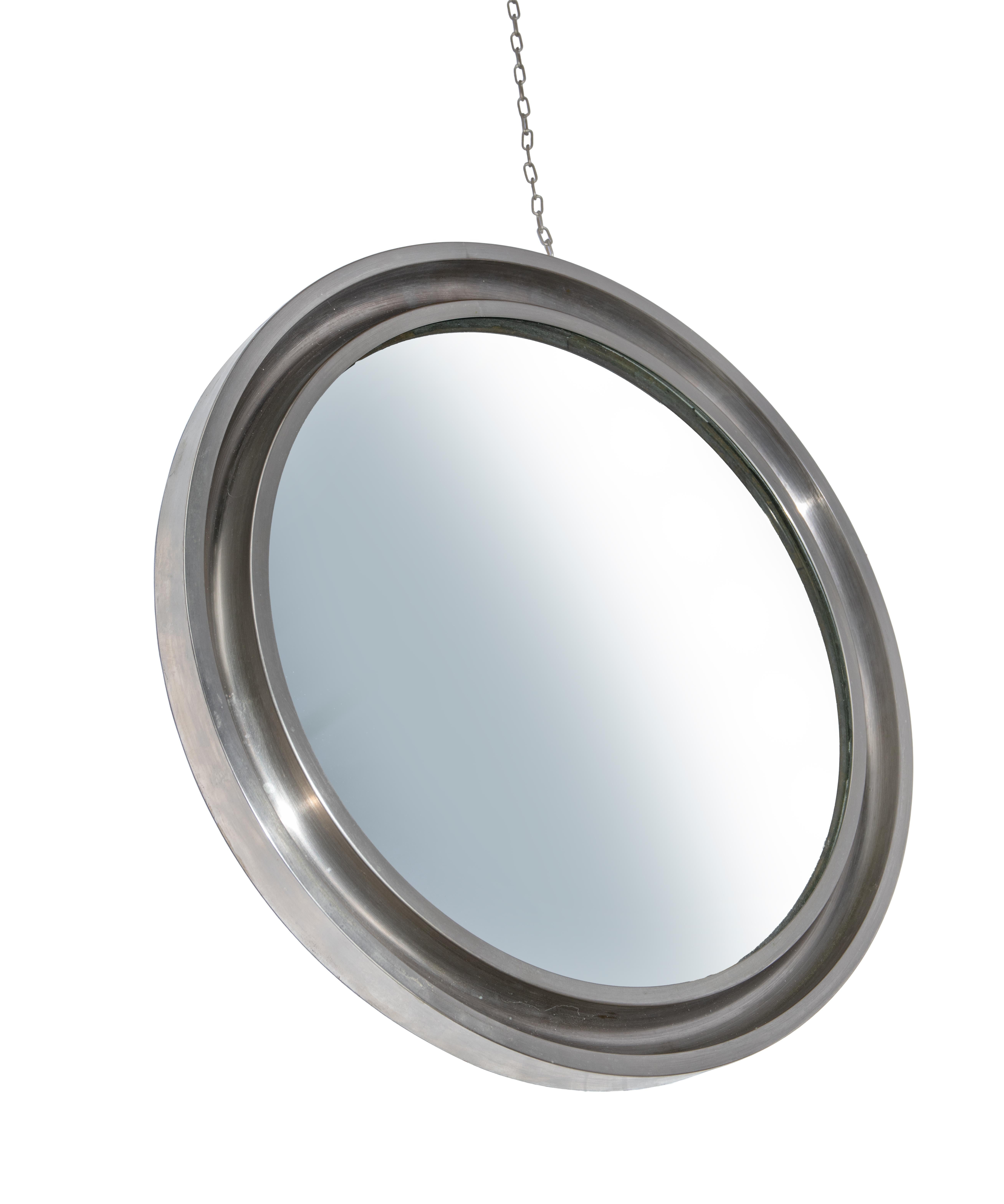Vintage Round Mirror by Sergio Mazza for Artemide, Italy 1961.

Gilded Aluminium. 

Good conditions