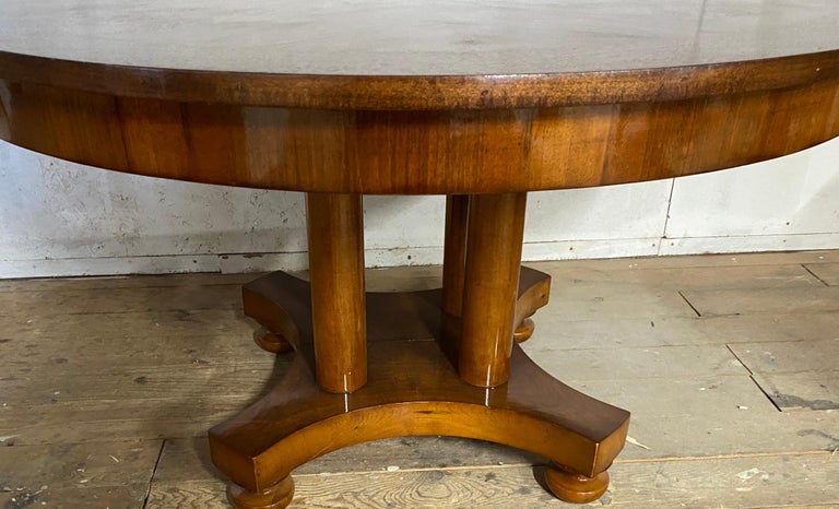 Vintage Round Pedestal Dining Table For Sale at 1stDibs | vintage pedestal table