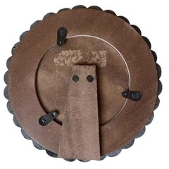 Marco de fotos vintage redondo festoneado de capiz - India