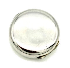 Vintage Pillenschachtel aus rundem Silber