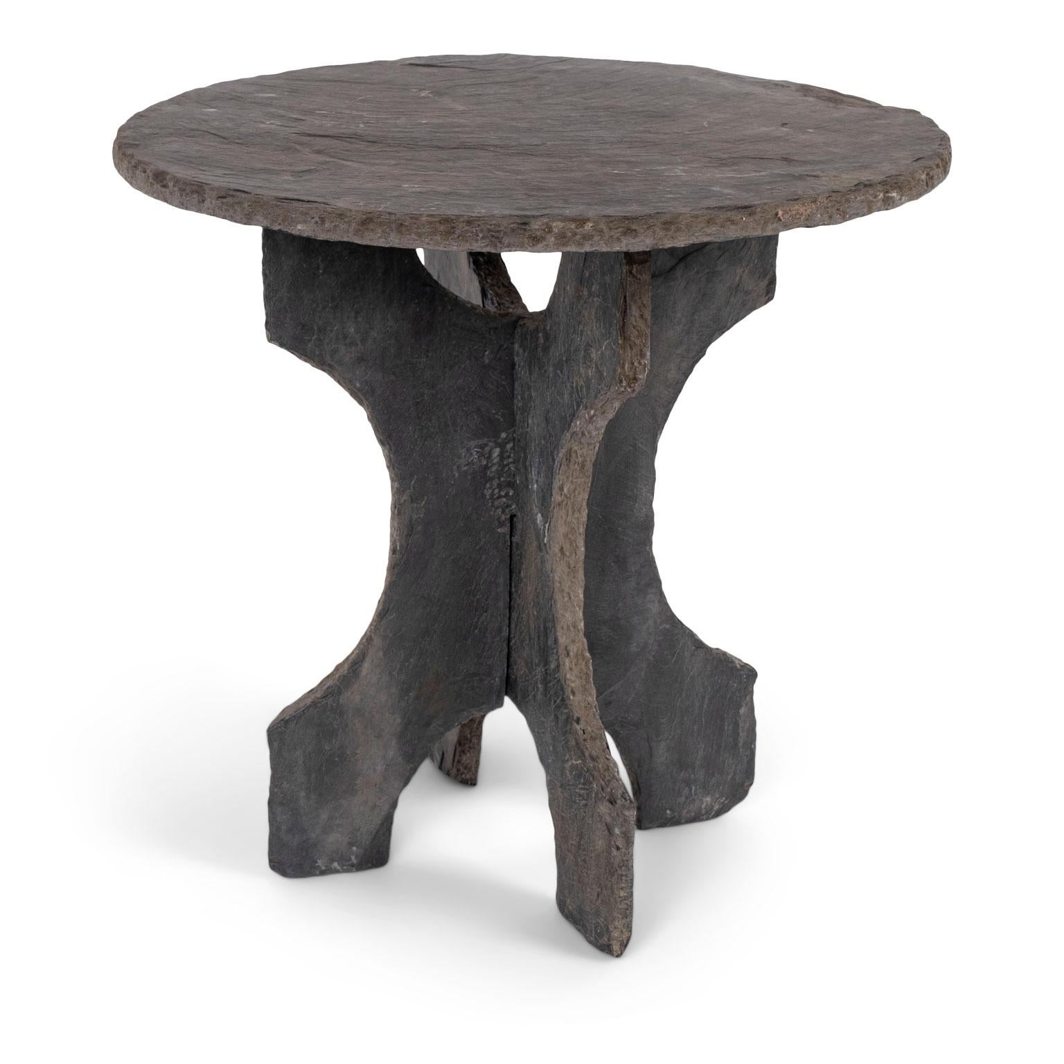 round slate table top