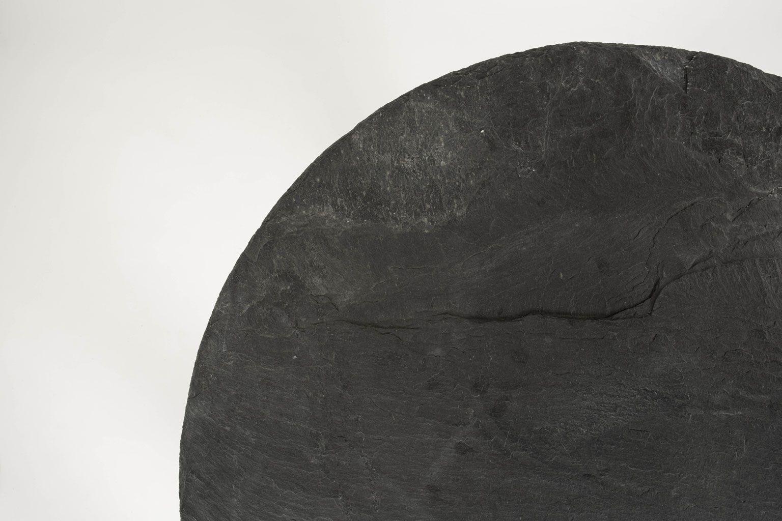 Late 20th Century Vintage Round Slate Table For Sale