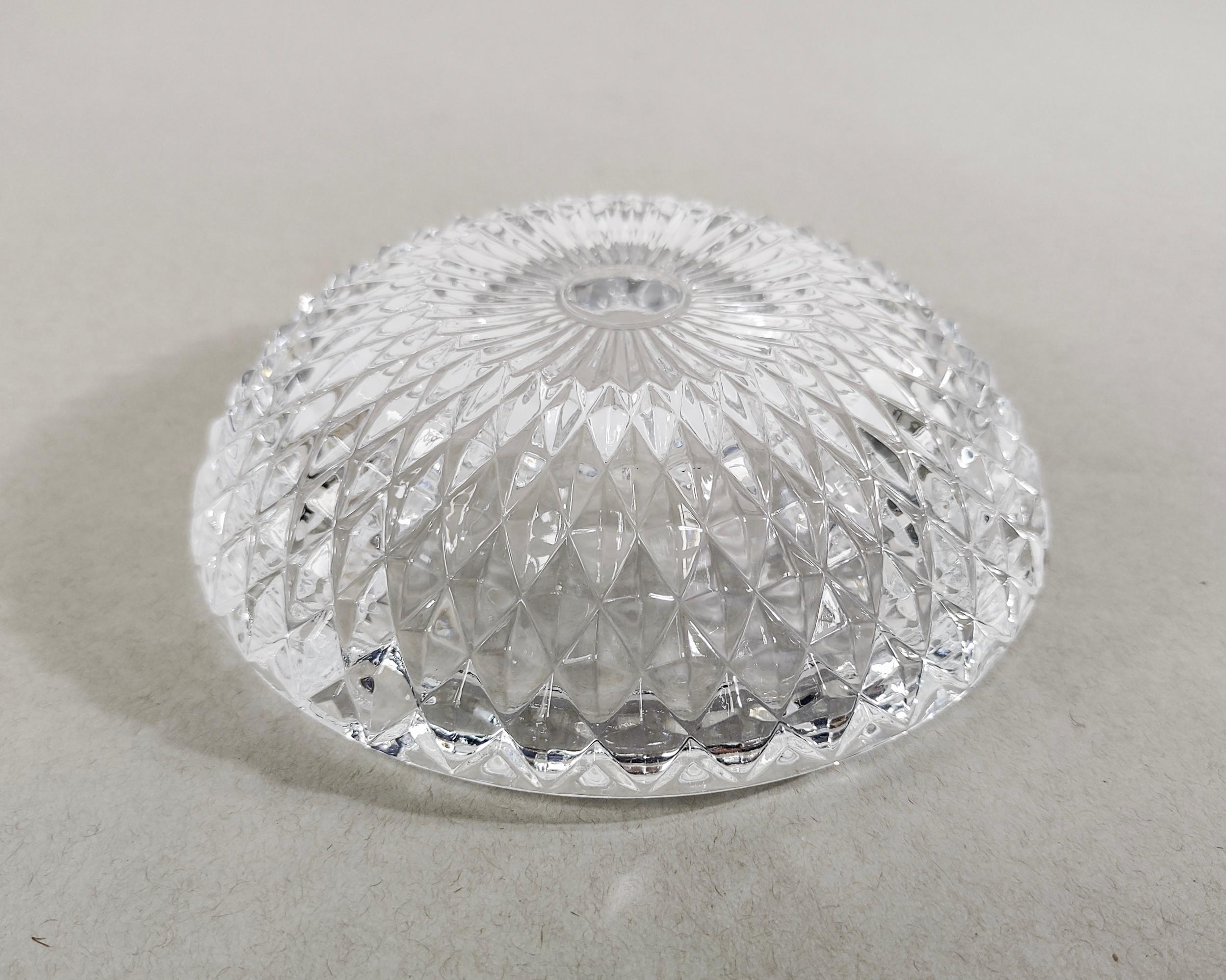 Unknown Vintage Round Studded Glass Ashtray Catchall Dish 60s For Sale
