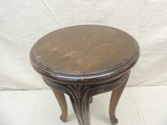 Vintage Round Tabouret With Louis XV Style Legs