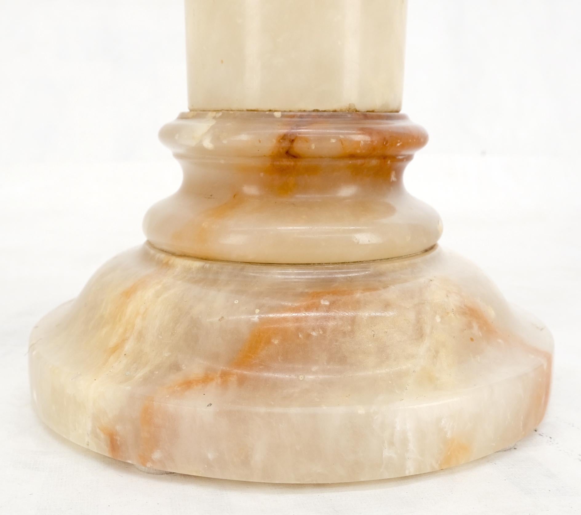 Vintage Round Turned Onyx Pedestal Stand For Sale 3