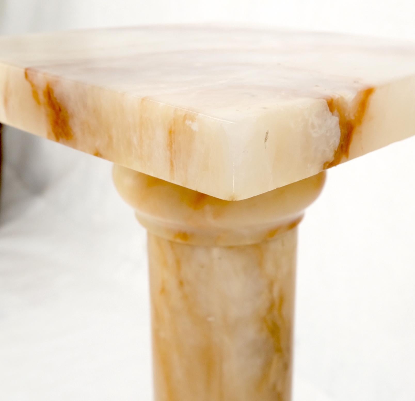 American Vintage Round Turned Onyx Pedestal Stand For Sale