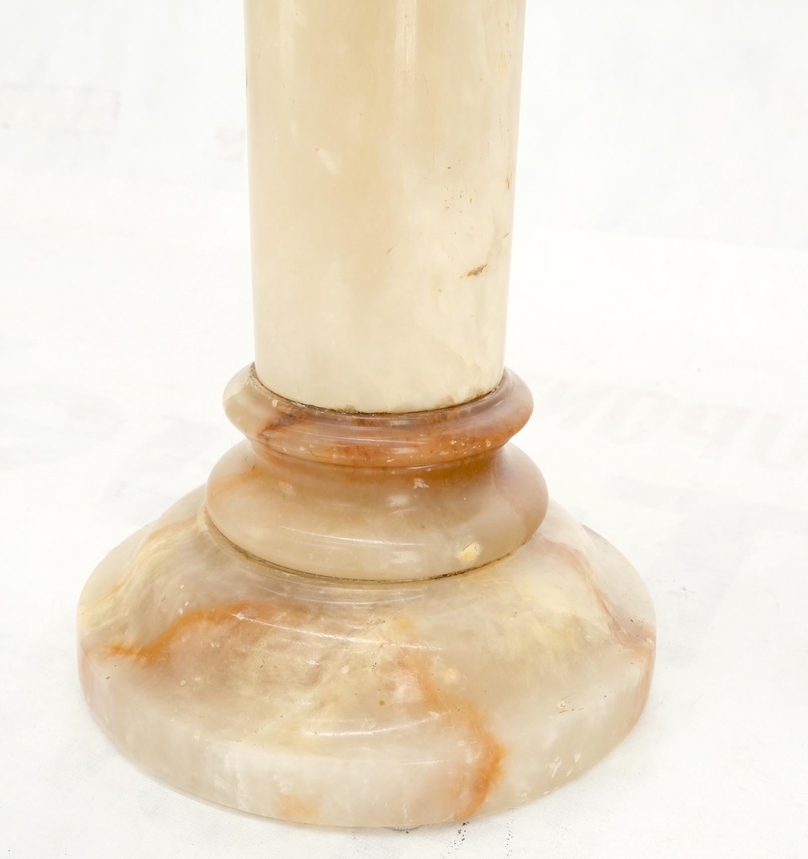 Vintage Round Turned Onyx Pedestal Stand For Sale 1