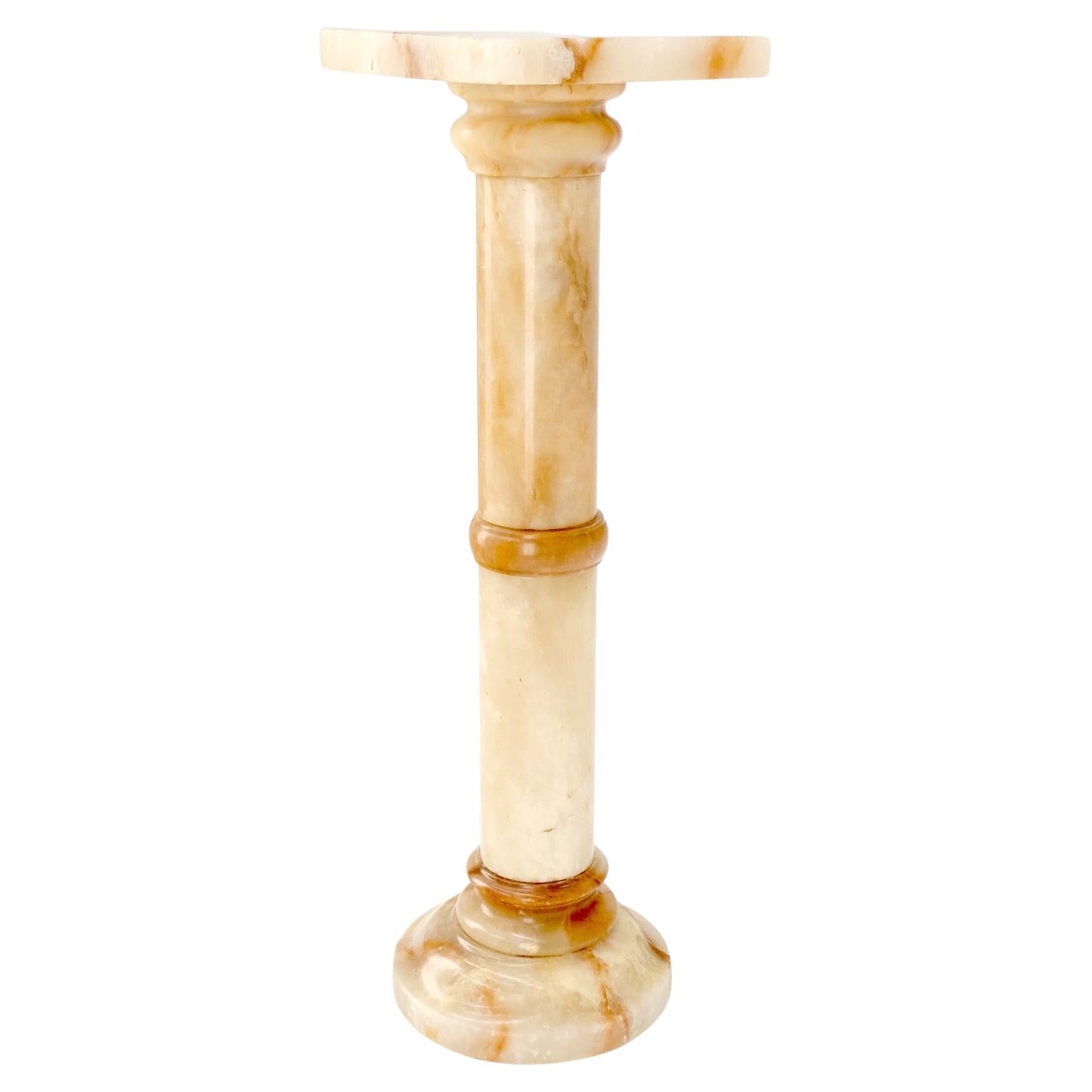 Vintage Round Turned Onyx Pedestal Stand For Sale