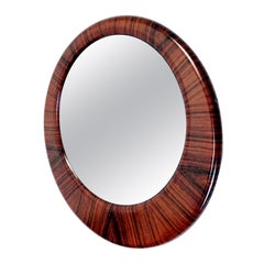 Vintage Round Wall Mirror, Italy 40s