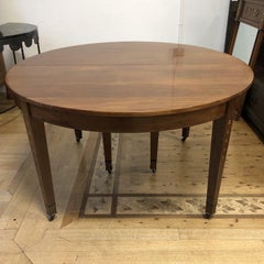 Vintage Round Wood Table and Four Extensions