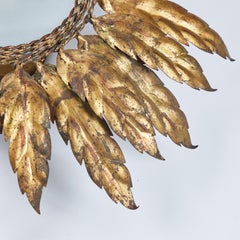 Vintage - Applique ronde en forme de couronne de feuilles