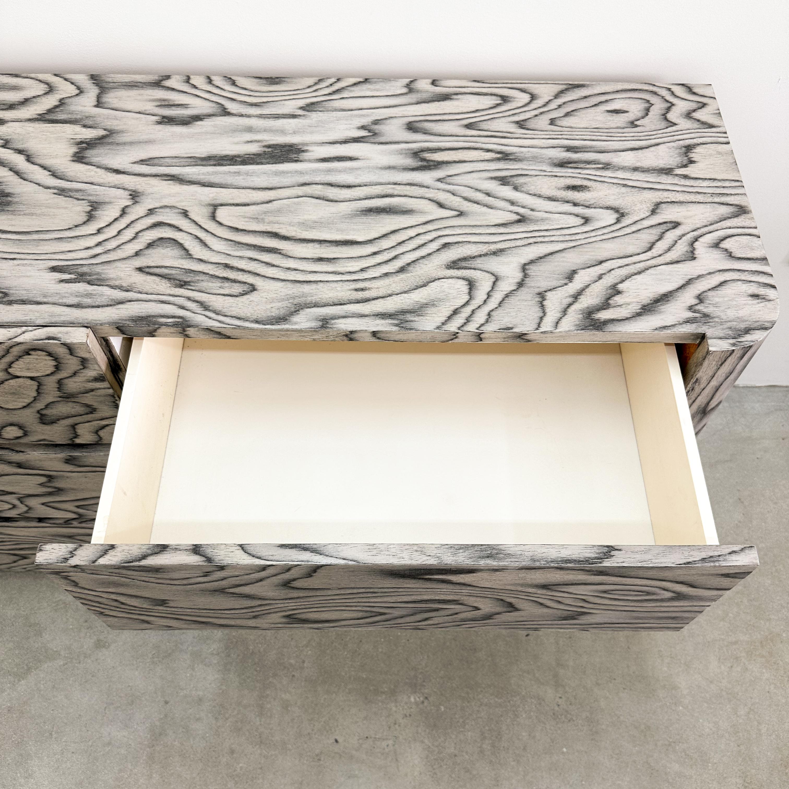 Vintage Rounded Edge Dresser With Ettore Sottsass Veneer Postmodern 1980s 3