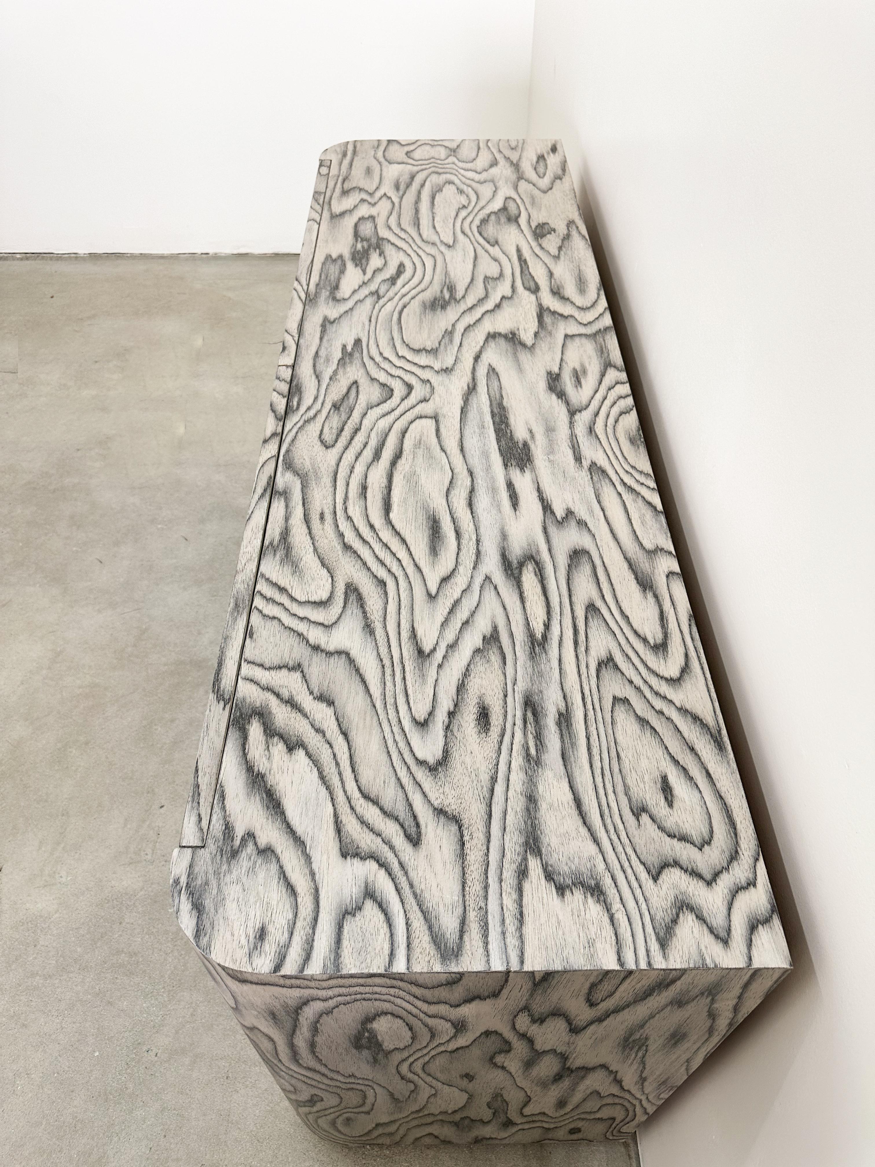 Vintage Rounded Edge Dresser With Ettore Sottsass Veneer Postmodern 1980s 2