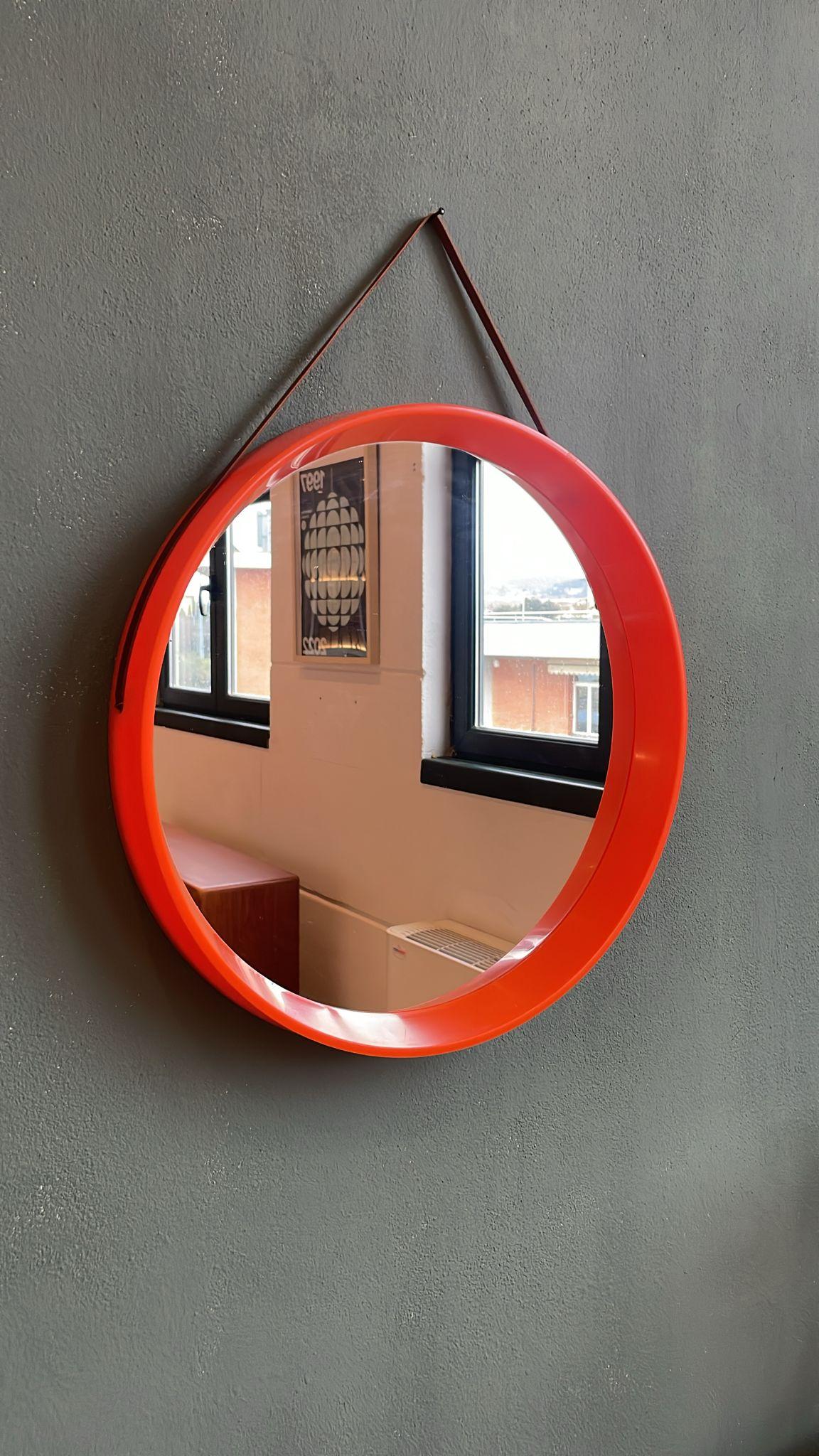 Miroir rond vintage, Danemark 1960