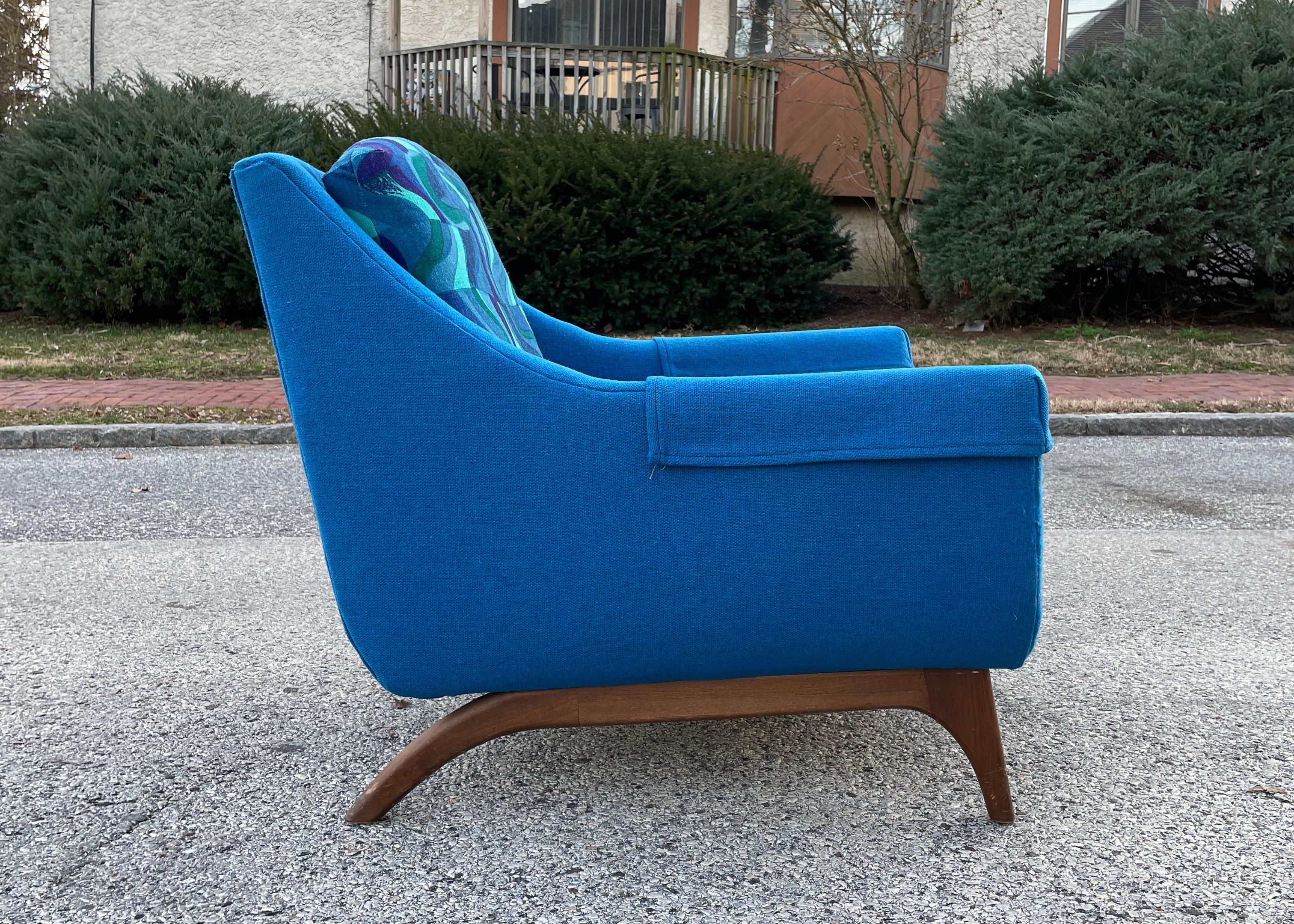 Mid-Century Modern Vintage Rowe Furniture Psychedelic Midcentury Low Back Lounge Chair