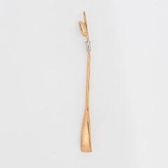 Vintage Rowing Oar 14k Yellow Gold Charm or Pendant Fine Estate Jewelry