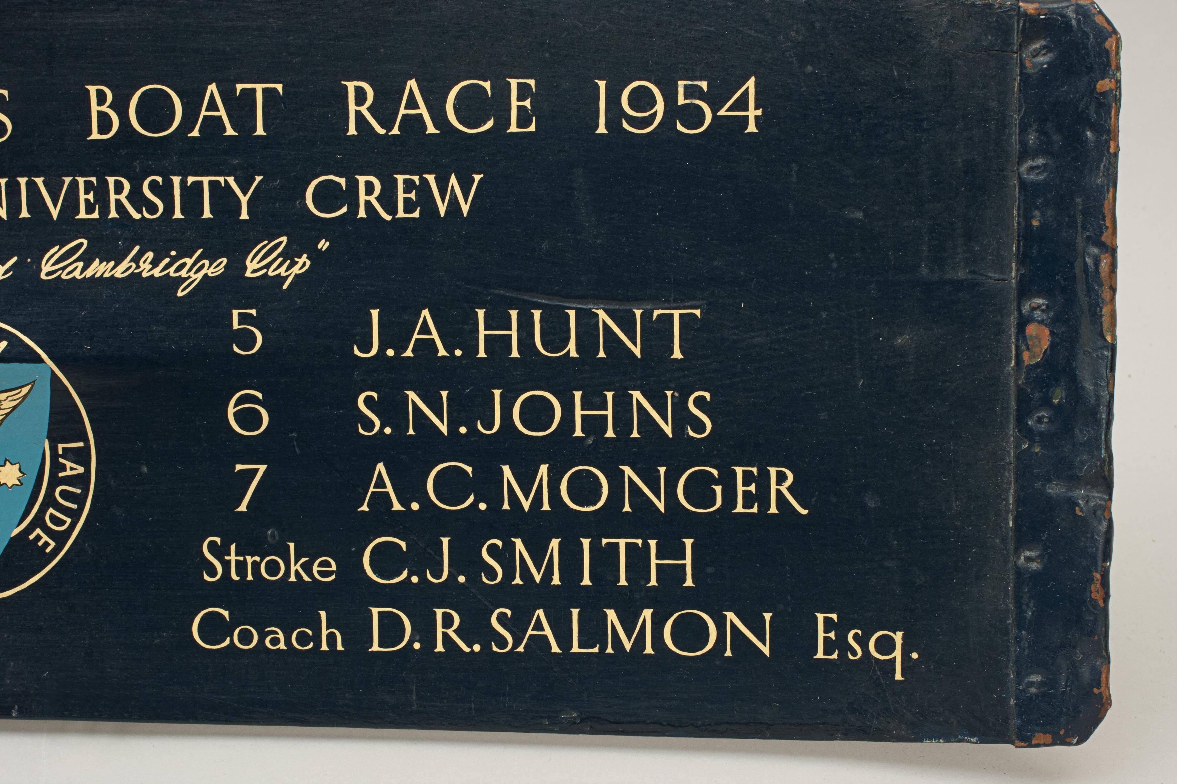 Vintage Rowing Trophy Blade 1954 Australian University Regatta at
