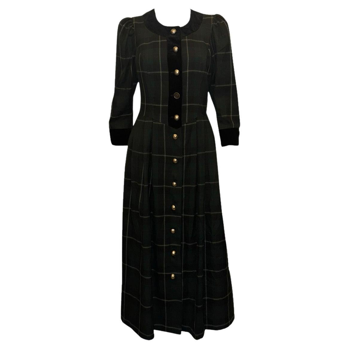 Vintage Rowlands of Bath Austrian Check Dress (Robe à carreaux autrichienne)