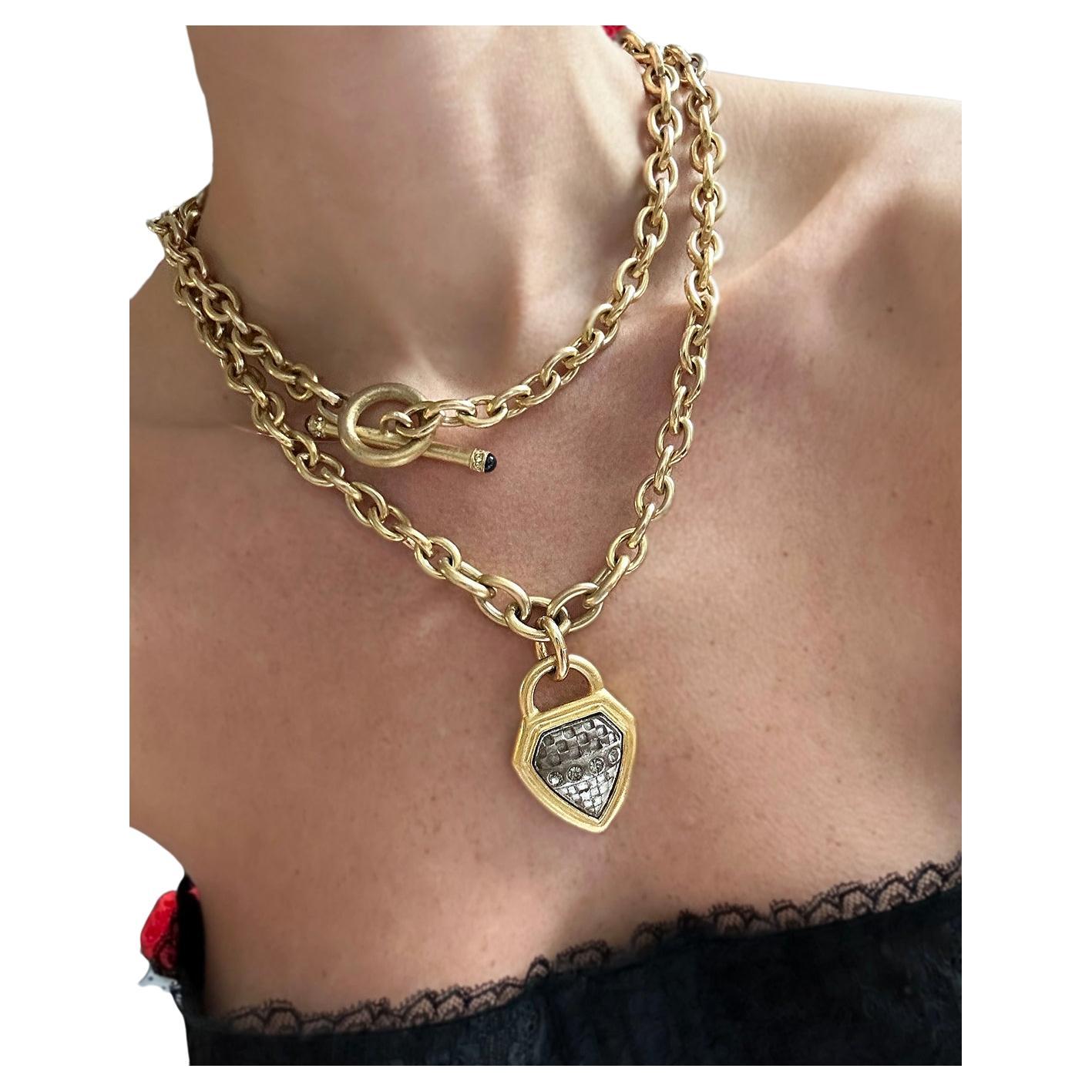 Vintage Roxanne Assoulin Chunky Gold Charm Necklace
