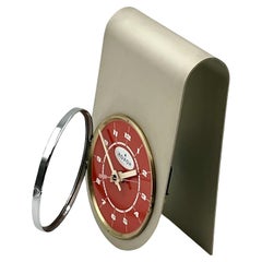 Vintage 'Roxor' Swiss Clock with Kienzle Mechanism - MCM Gold and Red Hues