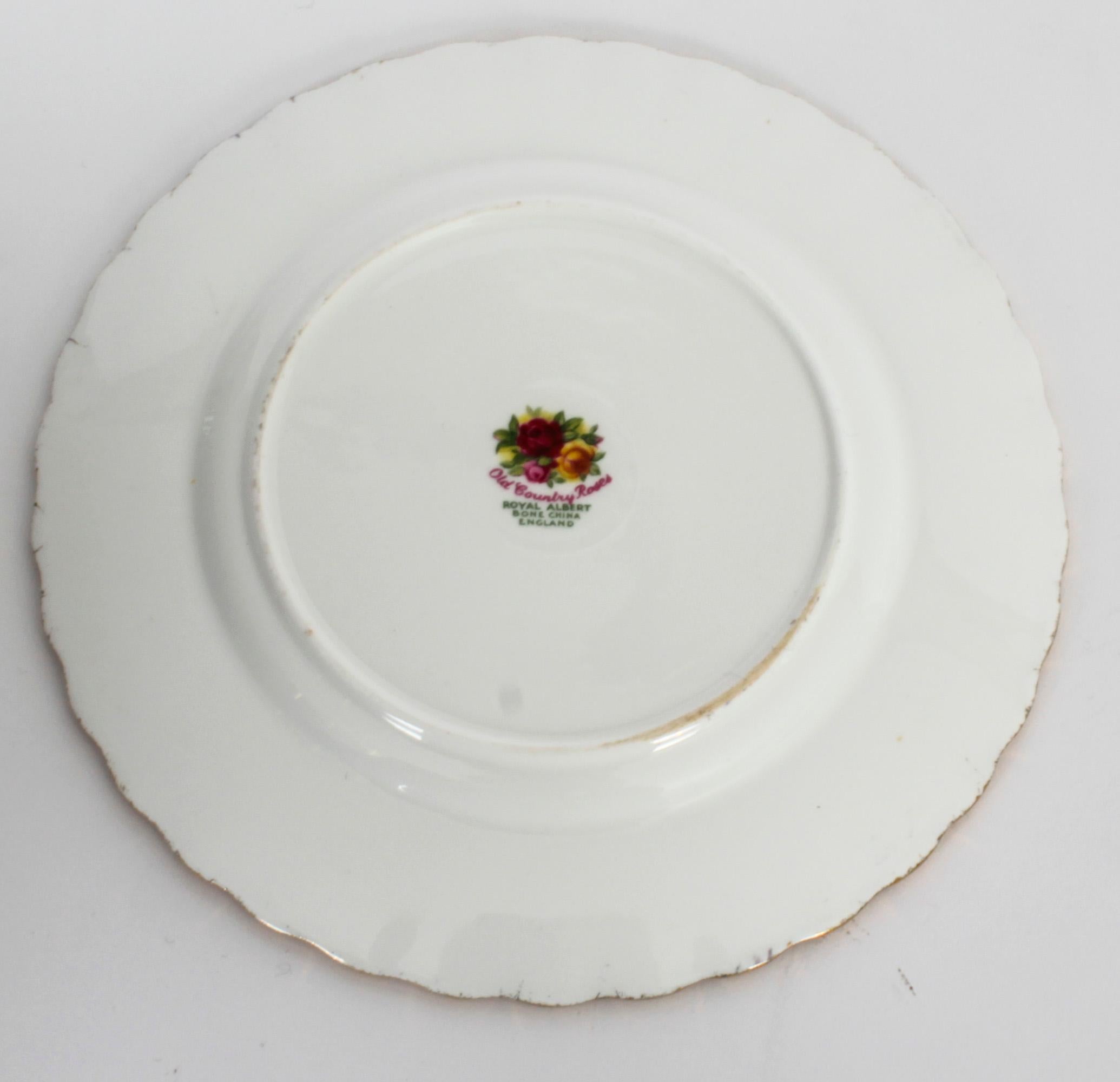 Vintage Royal Albert 99 Piece Country Roses Full Dinner Service Mid Century 13