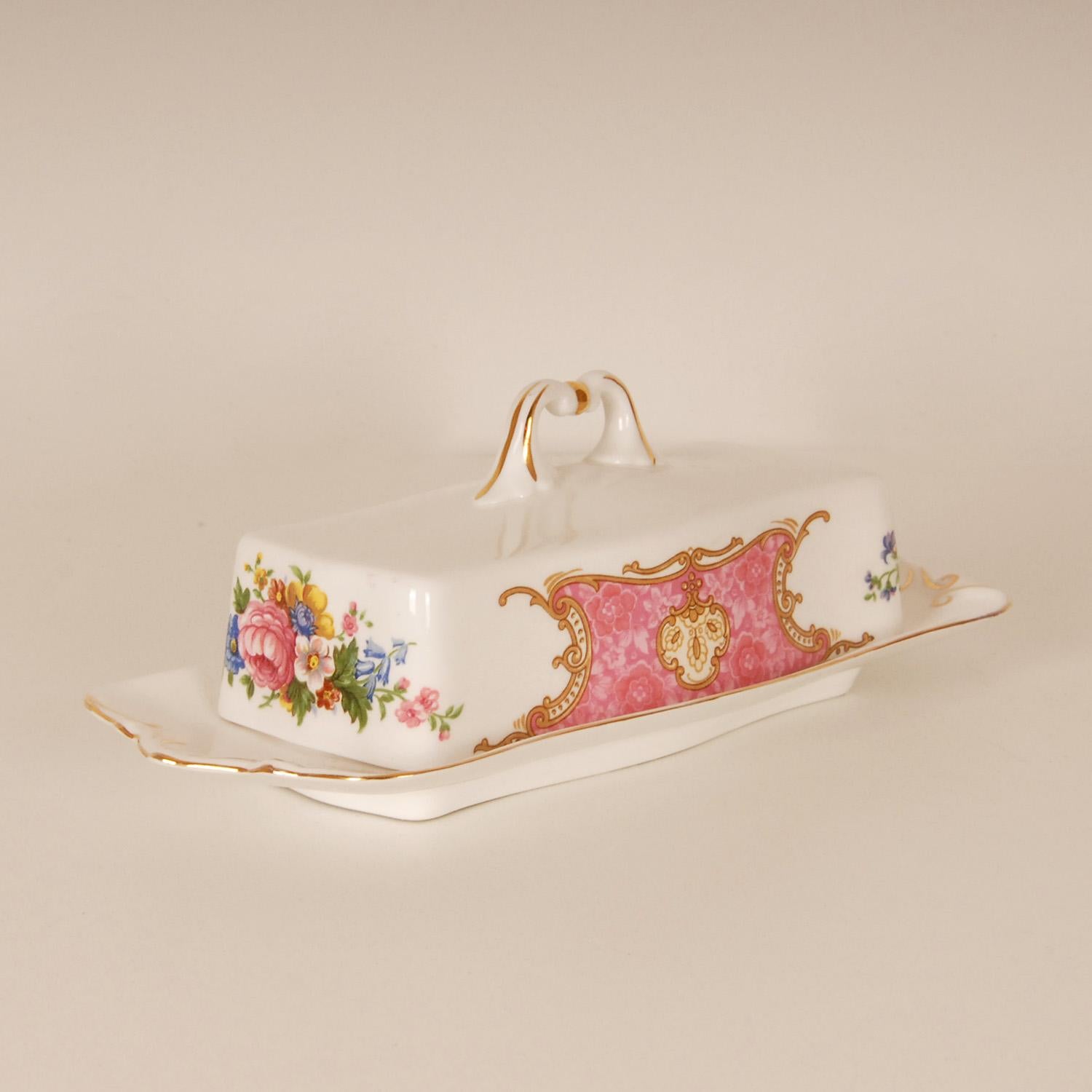 Ceramic Vintage Royal Albert Bone China Tea Set and Plates Lady Carlyle Pattern 14 Pcs