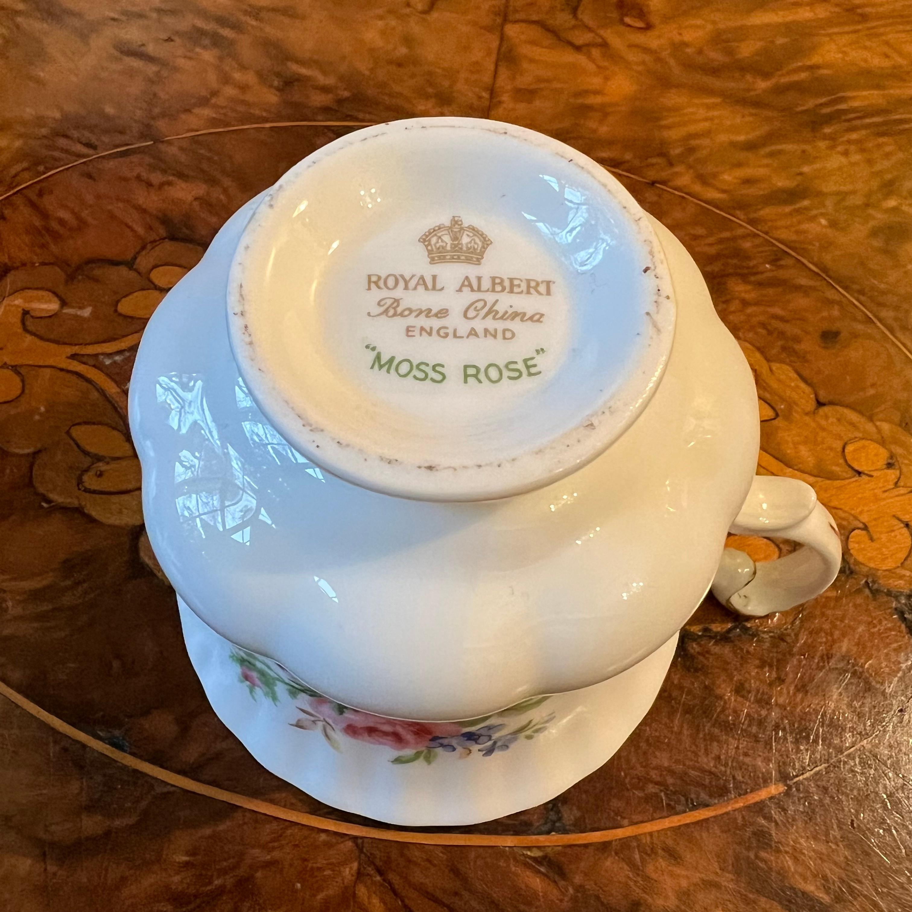 Vintage Royal Albert Moosrose Teetasse (20. Jahrhundert)