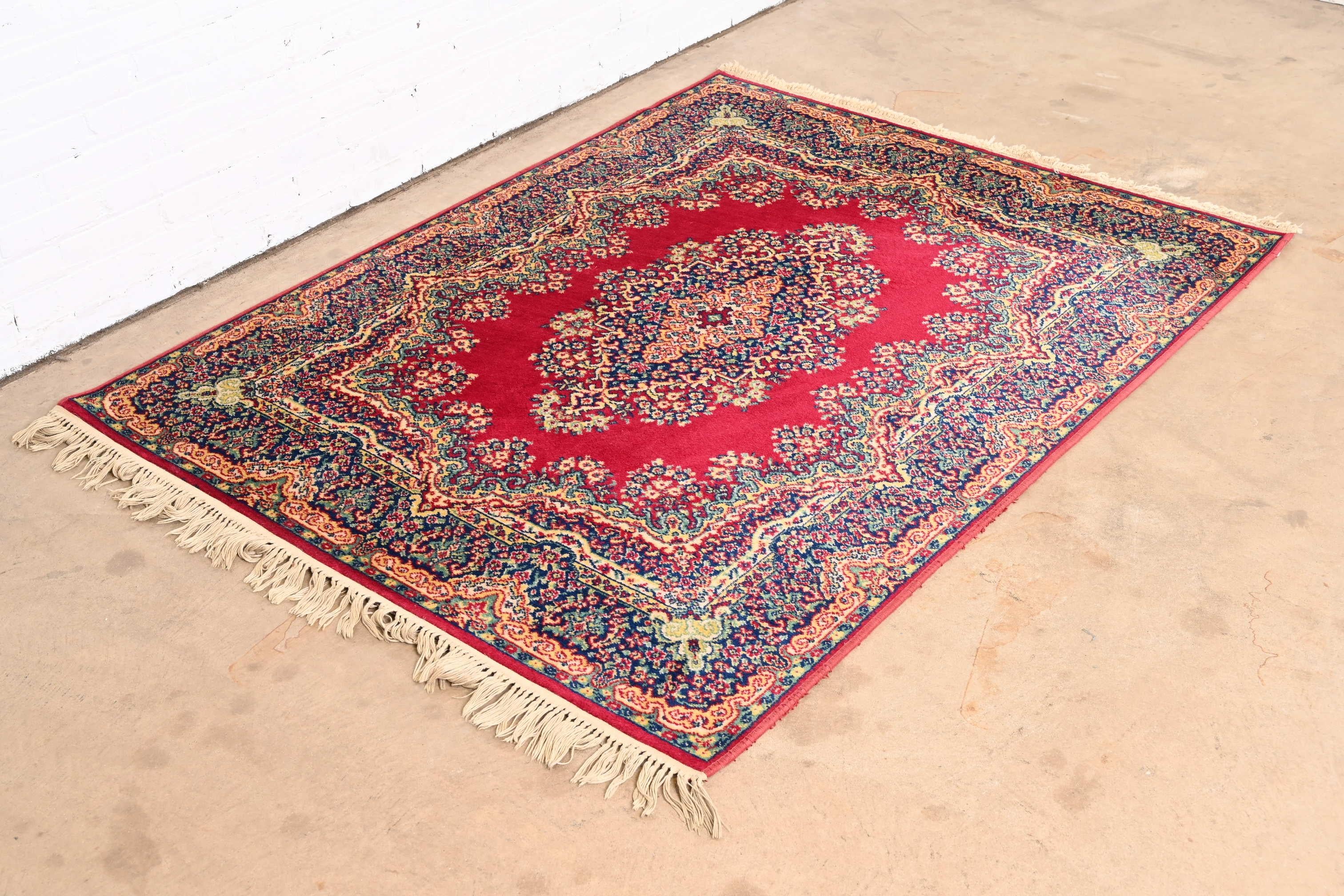 American Vintage Royal Ashan Persian Style Wilton Area Rug For Sale