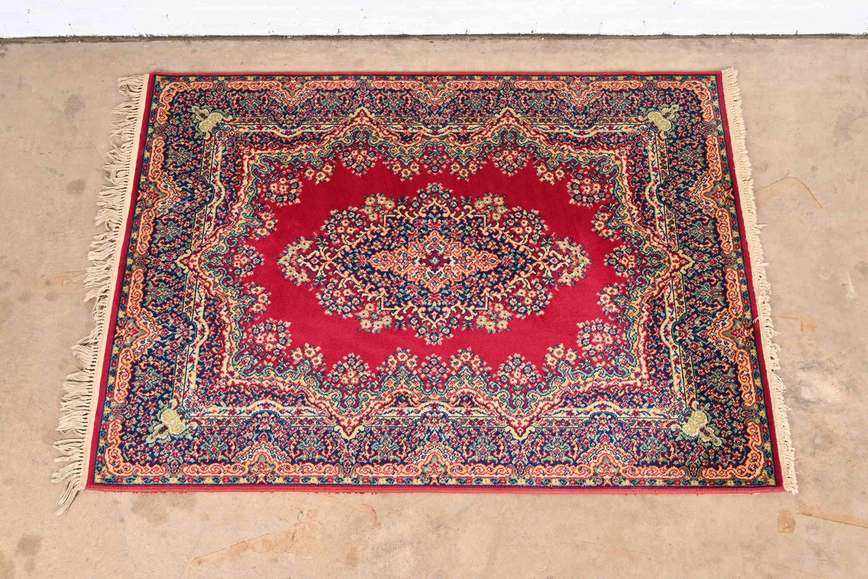 Vintage Royal Ashan Persian Style Wilton Area Rug In Good Condition For Sale In South Bend, IN