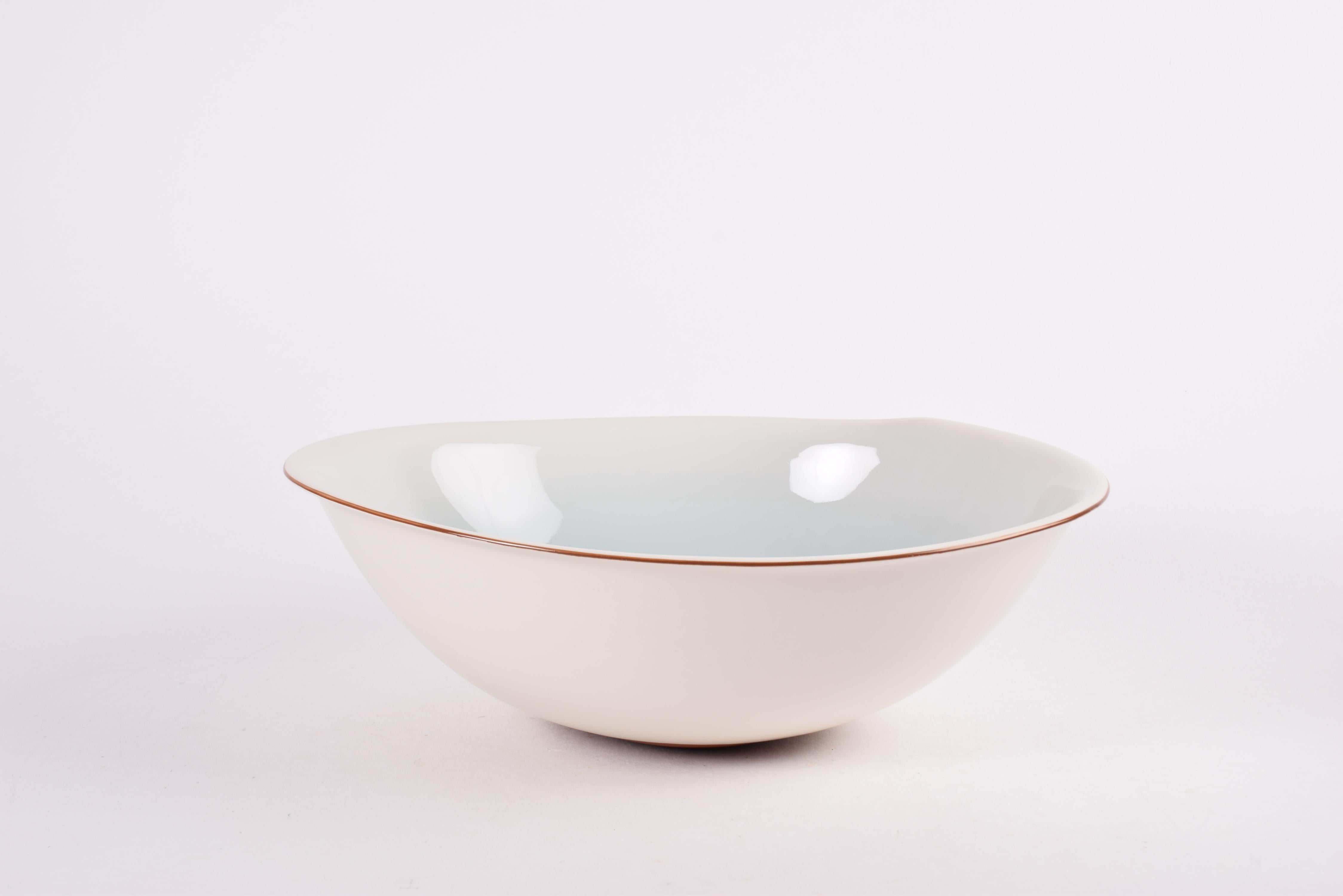 Ceramic Vintage Royal Copenhagen Gallery Large Amorphous Bowl by Trolle, Limited Edition For Sale