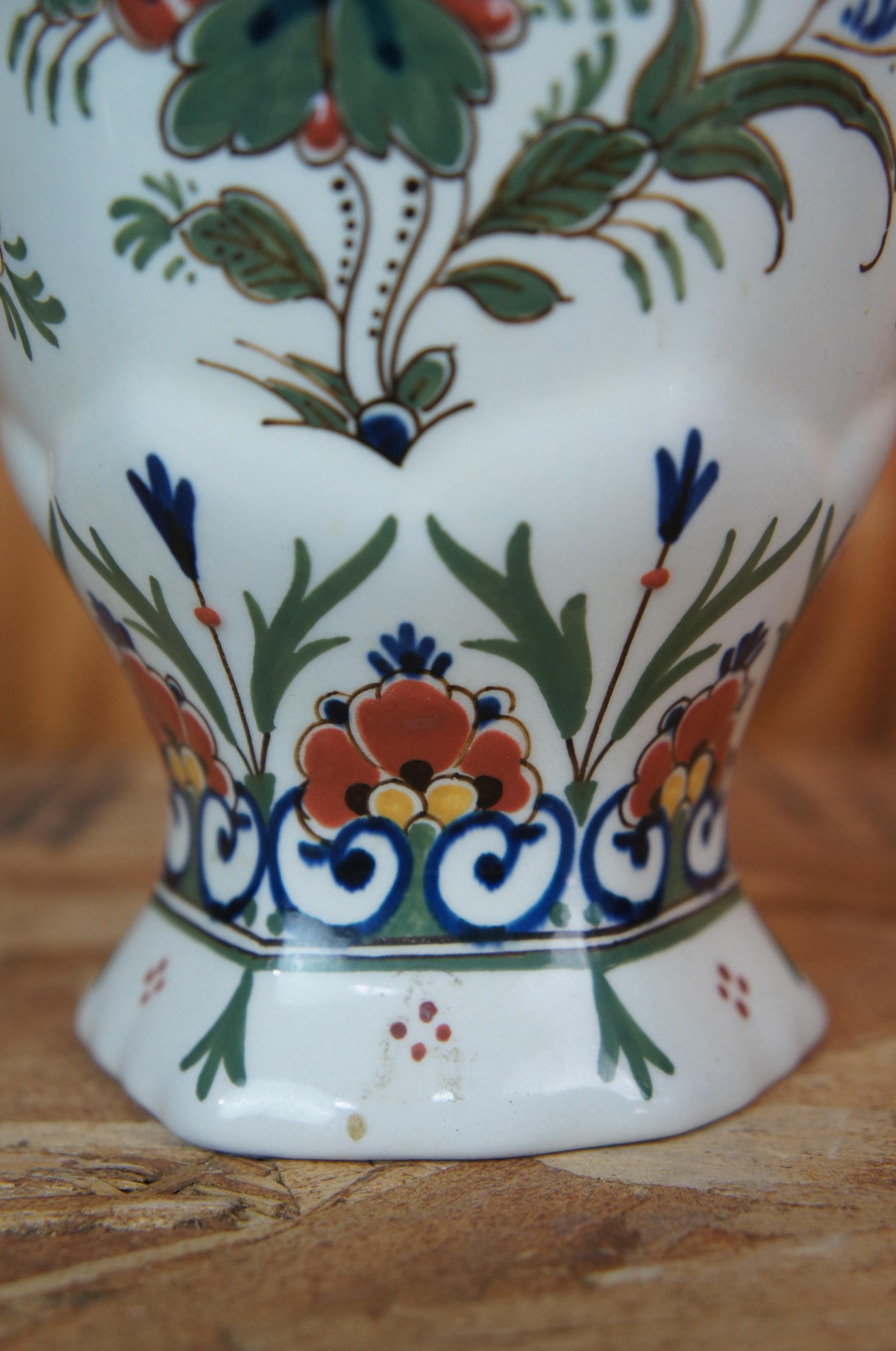 Vintage Royal Delft De Porceleyne Fles Polychrome Ginger Jar Vase Foo Lion Dog 2