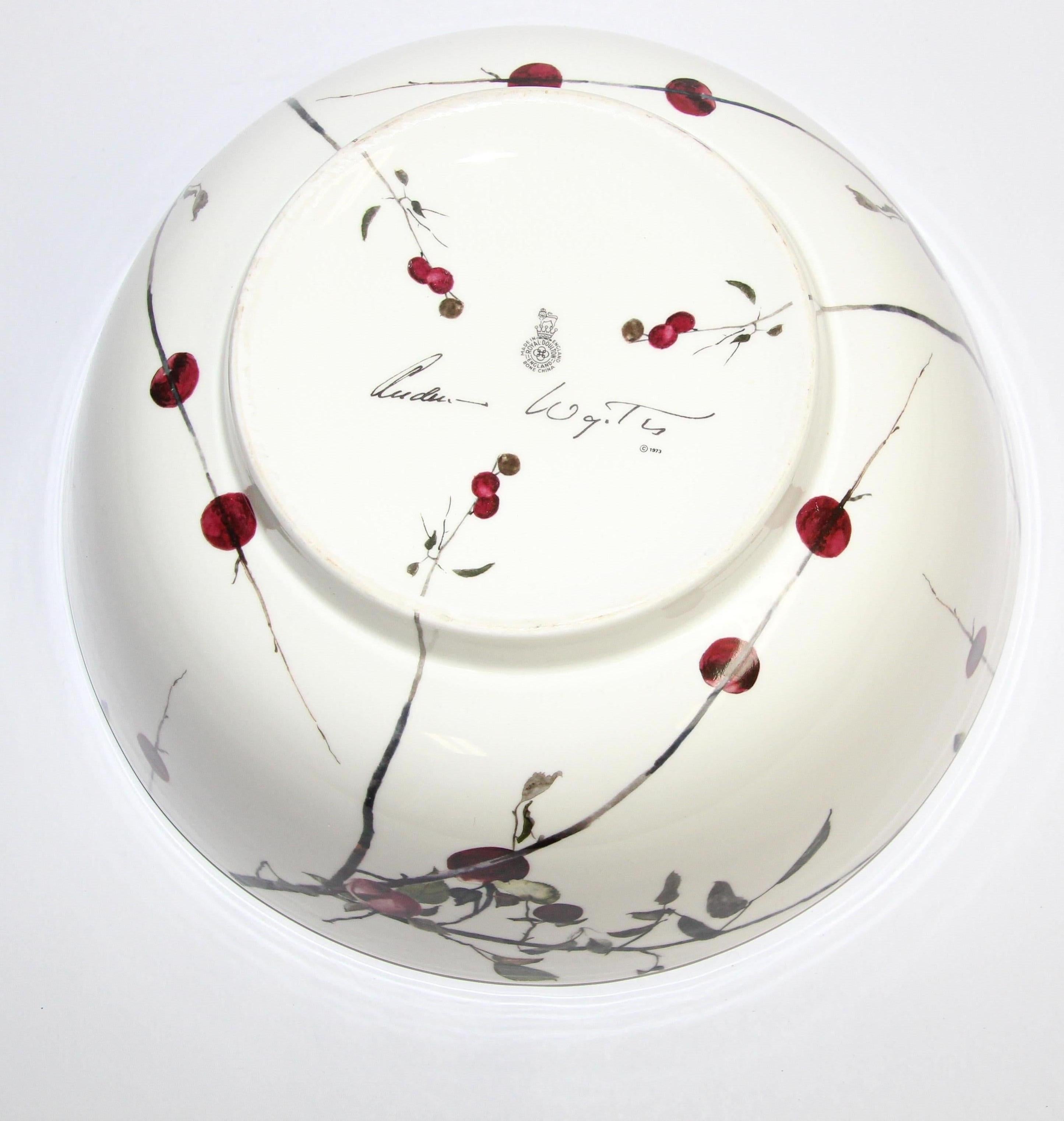 Bol en porcelaine Royal Doulton conçu par Andrew Wyeth Angleterre 1973 Bon état - En vente à North Hollywood, CA